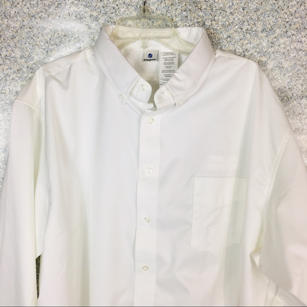 VF Imagewear Men's White Dress/Uniform‎ Shirt long Sleeve